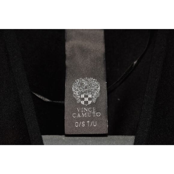 VINCE CAMUTO $98 Black Felt Belted Ruana Poncho Cape OS One Size - Picture 3 of 4